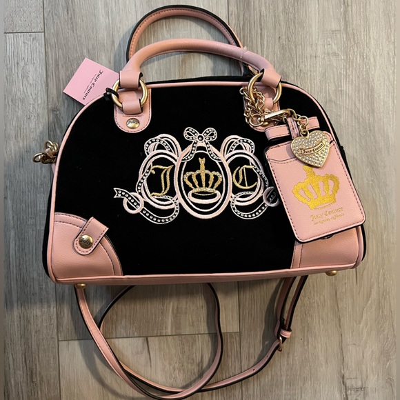 Juicy Couture Lovers Club Satchel in Liquorice/Pink - Picture 1 of 8